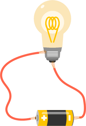 Transparent Wires Clipart - Light A Light Bulb With Battery And Wire, HD Png Download PNG with transparent background