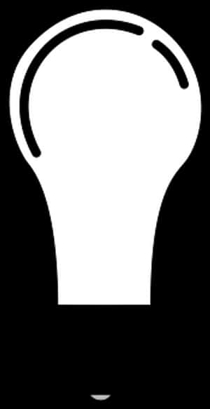 Lightbulb Icon Silhouette PNG image with transparent background
