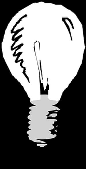 Lightbulb Silhouette Graphic PNG image with transparent background