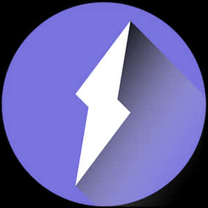 Lightning Bolt Icon Purple Background PNG with transparent background