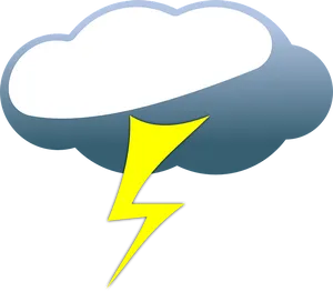 Lightning Cloud Icon PNG Image