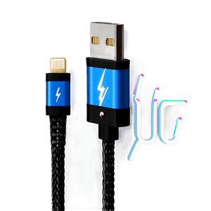 Lightning iPhone Cable PNG 06212024 PNG with transparent background