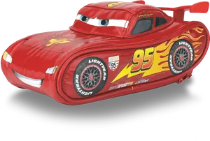 Lightning Mc Queen Racing Pose PNG Image