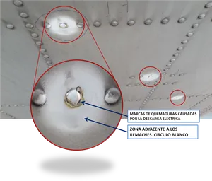 Lightning Strike Damageon Aircraft Skin PNG Image