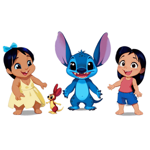 Lilo and Stitch Family Portrait PNG 05212024 PNG image with transparent background