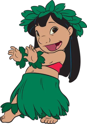 Lilo Hula Dance Animation PNG Image