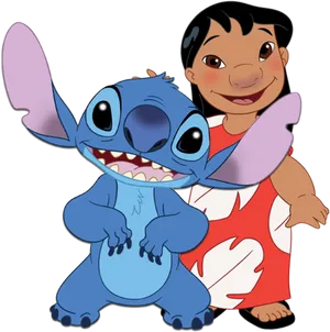 Liloand Stitch Together PNG Image