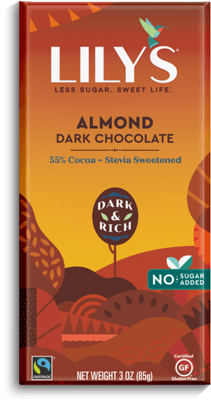 Almond Dark Chocolate - Lily's Extremely Dark Chocolate, HD Png Download PNG image with transparent background
