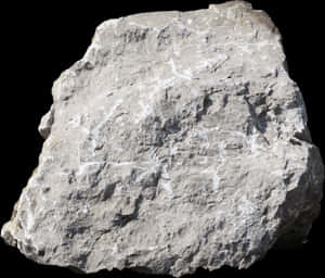Limestone Rock Isolatedon Black PNG with transparent background