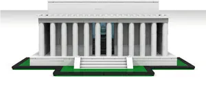 Lincoln Memorial Model PNG Image