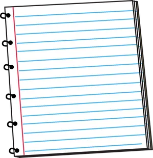 Lined Paper Sheet Binder PNG Image