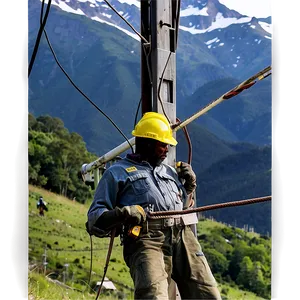 Lineman At High Altitude Png Kwb PNG Image