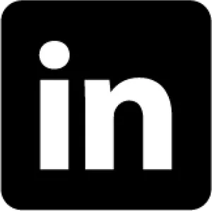 Linked In Logo Blackand White PNG Image