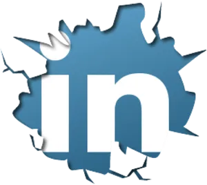 Linked In Logo Distressed PNG Image