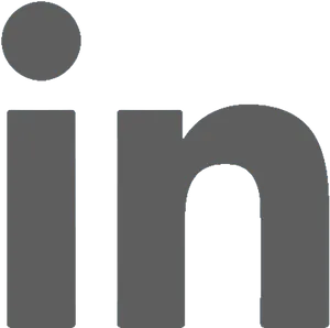 Linked In Logo Gray Scale PNG Image