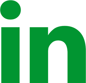 Linked In Logo Green Background PNG Image