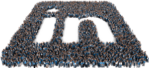 Linkedin Logo Made Out Of People - Linkedin Ipo PNG image with transparent background