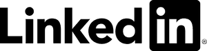 Linkedin R Dark Full Logo - Black And White Linkedin Symbol PNG image with transparent background