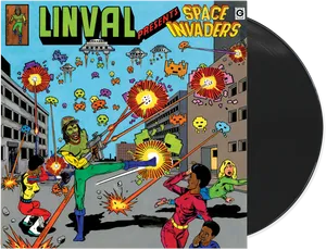 Linval_ Presents_ Space_ Invaders_ Album_ Cover PNG Image