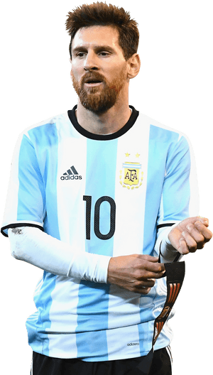 Lionel Messi Argentina Kit PNG image with transparent background
