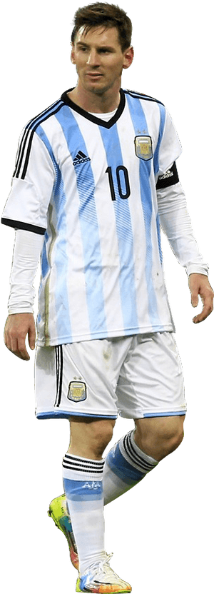 Lionel Messi Argentina Kit PNG image with transparent background