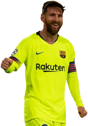 Lionel Messi Barcelona Celebration PNG Image