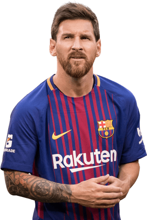 Lionel Messi Barcelona Portrait PNG image with transparent background