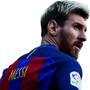 Lionel Messi Barcelona Profile PNG image with transparent background