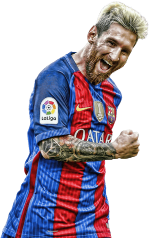Lionel Messi Celebration F C Barcelona PNG image with transparent background