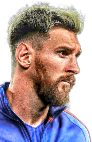 Lionel Messi Profile Portrait PNG image with transparent background