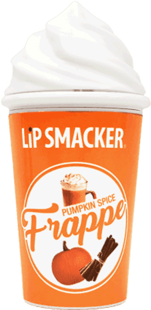 Lip Smacker Pumpkin Spice Frappe Packaging PNG with transparent background