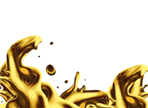 Liquid Gold Elegance PNG Image