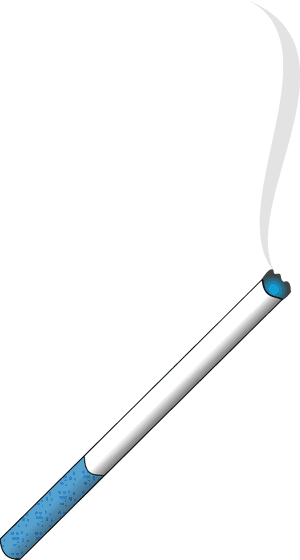 Lit Cigarette With Smoke - Cigarette, HD Png Download PNG image with transparent background