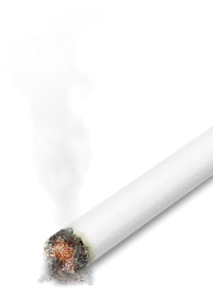 Lit Cigarette Smokeon Black Background PNG Image