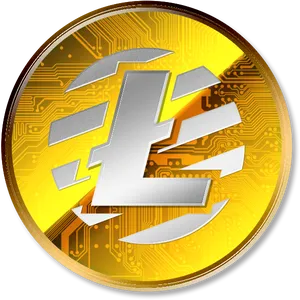 Litecoin Cryptocurrency Token PNG Image