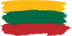 Lithuanian Flag Brush Stroke PNG Image