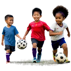 Little Kids Soccer Game Png Ouw PNG Image