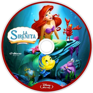 Little Mermaid Bluray Cover Art PNG Image