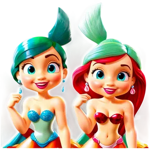 Little Mermaid Characters Png Qrs PNG Image