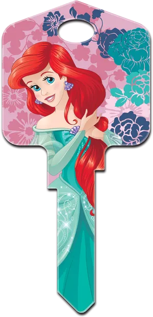 Little Mermaid Key Shaped Tag PNG Image