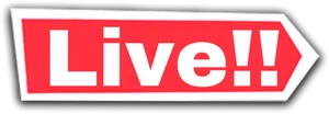 Live Broadcast Sign Graphic PNG Image