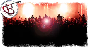 Live Concert Energy Red Lights PNG Image