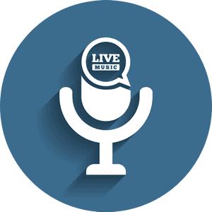 Live Music Microphone Icon PNG image with transparent background