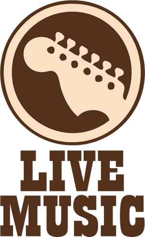 Live Music Sign Graphic PNG image with transparent background