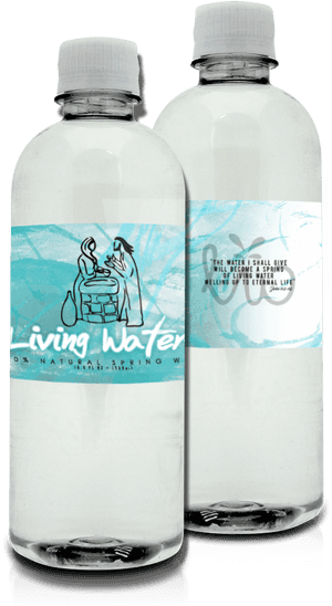 Living Water Bottles Branding PNG image with transparent background