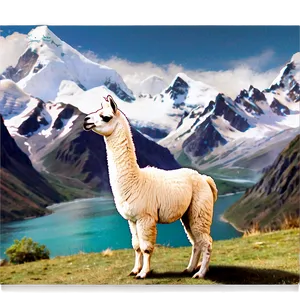 Llama And Mountains Png 06202024 PNG Image