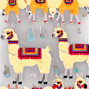 Llama Pattern Png Hbw29 PNG Image