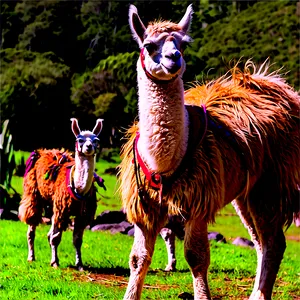 Llama Trekking Png 06202024 PNG Image