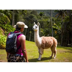 Llama Trekking Png Fky PNG Image