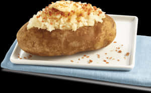 Loaded Baked Potato Dish PNG image with transparent background